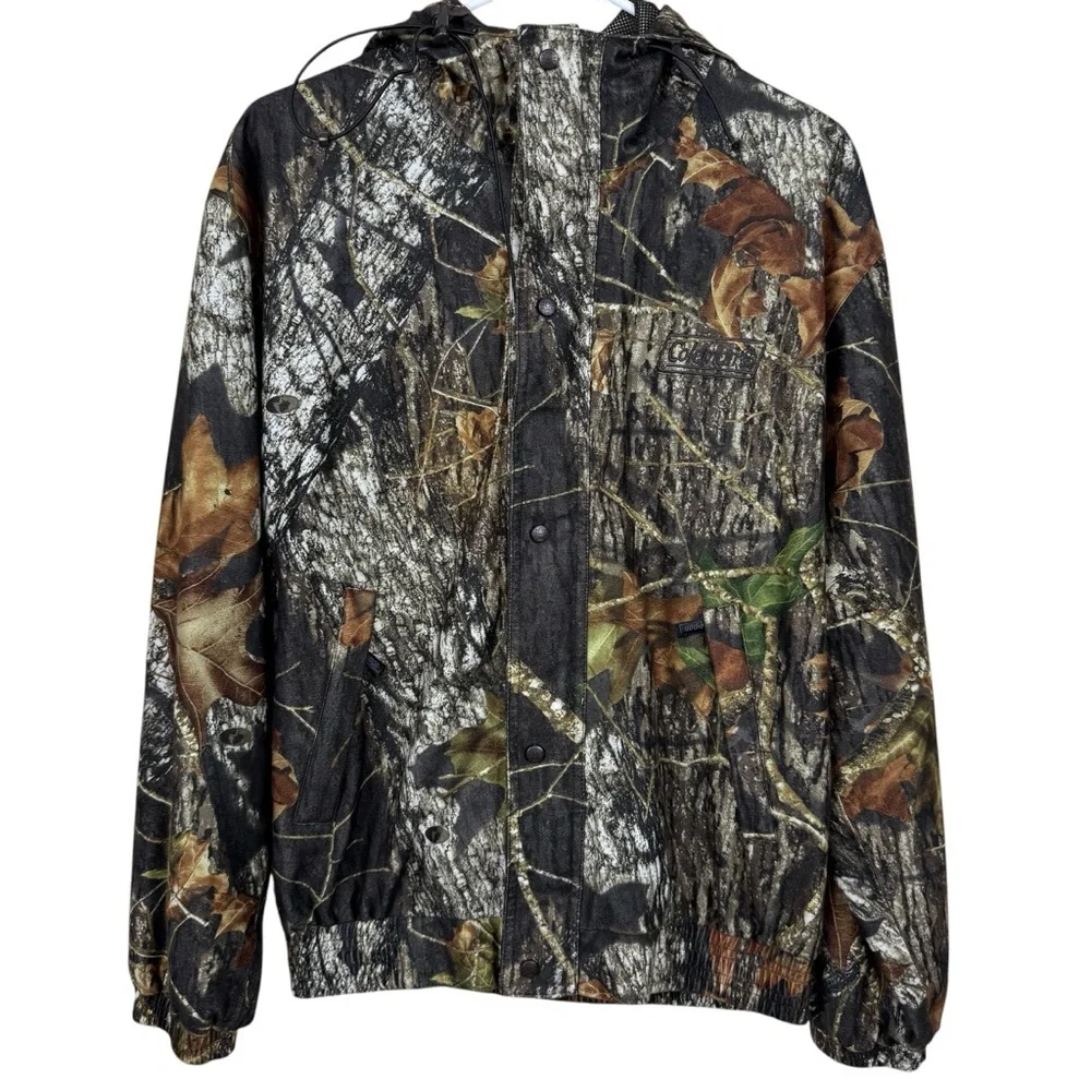 Gear Coleman Forest Camo Tactical Hooded Lightweight Hunting Jacket Men's Size M